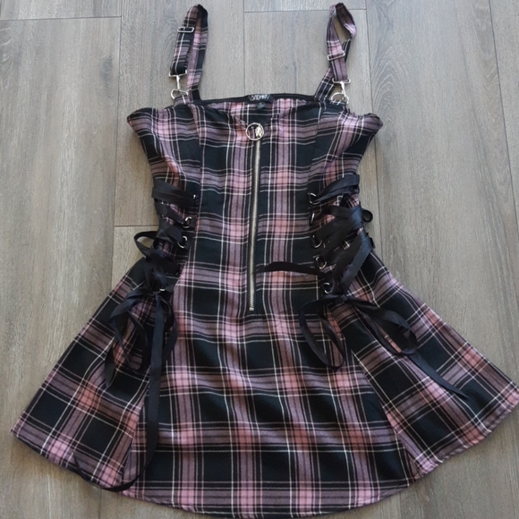 Widow Dresses & Skirts - Widow Corset Pink Plaid Dress